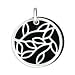 .925 Silver & Black Onyx Leaf Pendant