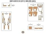 BMW 5 Series E34 (set 3) Vinyl Dash Trim Kit 89-95 - 38 pieces - Simulated Carbon Fiber