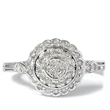 .15CT White Gold Filigree Pave Diamond Vintage Like Right Hand Ring Size 7 31YX5cSE3tL. SL160 .15CT White Gold Filigree Pave Diamond Vintage Like Right Hand Ring Size 7