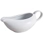 HIC Coupe Gravy Boat, Porcelain, 18 Ounce Capacity