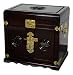 Unique Fine Quality Mother's Xmas Gift Idea Her Lady Woman - 12" Qing Rosewood Jewelry Box w/ 4 Drawers & Shou - Dark