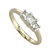 14K Yellow Gold 3-Stones Princess Diamond Ring