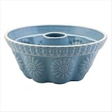 Paula Deen Porcelain Fluted Sunflower Mold, Aqua
