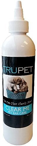TruPet All Natural Dog & Cat Ear Cleaner Solution - Clear Me - Safe Natural Ear Cleaning Solutions for Dogs And Cats (8 Oz)