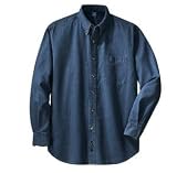 Port & Company - Long Sleeve Value Denim Shirt Ink Blue-6XL