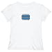 T-SHIRT WOMAN WHITE ELEGANT FLAG \