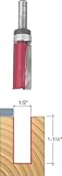 Freud 50-101 1/2-Inch Diameter Top Bearing Flush Trim Router Bit with 1/4-Inch Shank