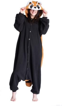 Rnmomo Unisex-adult Kigurumi Onesie Red Panda Pajamas