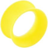 Single Silicone Double Flared Skin Eyelet: 5/8g 1/2 Yellow