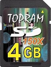 Topram 4GB 150X SD Secure Digital Card