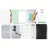 Day-Timer Desk 1 Zippered Distressed Leather 1-Page-Per-Day Solution Set - April 2008 - Black