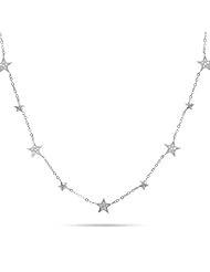 Sparkling Seven Star Sterling Silver Chain Necklace