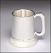 Personalized Silver-plated brass Edwardian Tankard