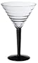 Anchor Hocking Celebrate 9-Ounce Martini Glass with Black Stem, Set of 6