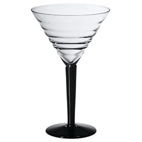 Click here to buy Anchor Hocking Celebrate 9-Ounce Martini Glass with Black Stem, Set of 6 by Anchor Hocking.