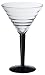 Anchor Hocking Celebrate 9-Ounce Martini Glass with Black Stem, Set of 6