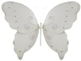 Extra Large Hanging Nylon Butterfly - Nursery Room Decor - 18 White Sophia Butterfly