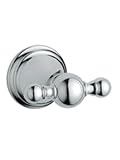 GROHE Geneva Robe Hook, Chrome with Polished Brass Accent #40155IR0