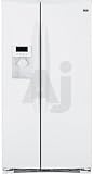 Review GE  / GE Profile PSHF6TGXWW 25.6 cu. ft. Side by Side Refrigerator with 3 Glass Shelves, ExpressChill Crisper, External Ice/Water Dispenser and Top Bevel Design: White