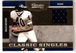 2010 Classics Classic Singles Jerseys #18 Gale Sayers - Chicago Bears (Piece of Authentic Jersey - Serial #d to 299) (Football Cards)