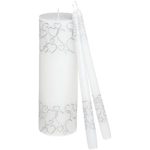 Wilton Silver Hearts Unity Candle Set
