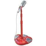 Red Music Pop Star Singalong Microphone: Musical Party Stage Microphone Stand for the Little Idol