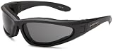 Bobster Low Rider II Sport Sunglasses,Black Frame/3 Lenses (Smoked, Amber & Clear),one size