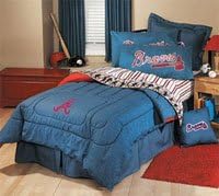 MLB Atlanta Braves - Denim Comforter - Twin / Single Size