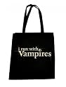 I Run With Vampires Black Tote Bag - Inspired By Twilight