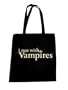 I Run With Vampires Tote Bag - Inspired By Twilight Black
