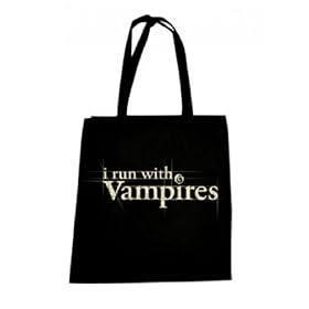 I Run With Vampires Tote Bag - Inspired By Twilight Black