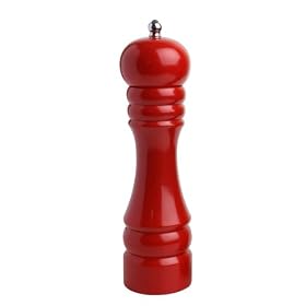 Capstan Pepper Mill In Hevea With Red Gloss Finish 21.5cm