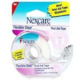 Nexcare Flexible Clear First Aid Tape With Dispenser, 3/4 in x 7 yds, 6-Count (Pack of  2)