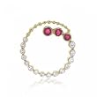 Ruby & Diamond Journey Circle of Love Pendant in Yellow Gold