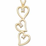 Triple Heart Diamond Pendant