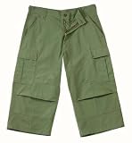 Cargo Capri Pants Olive Drab
