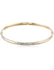 Bonded Sterling Silver and 14k Two-Tone Polished Bangle Bracelet
