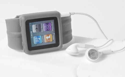 Nanotch Protective Wrist Watch Strap for Apple iPod Nano (6th Gen.) - Gray