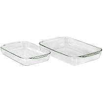 Pyrex Bakeware 2-Quart and 3-Quart Oblong Baking Dishes, Set of 2