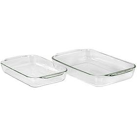 Pyrex Bakeware 2-Quart and 3-Quart Oblong Baking Dishes, Set of 2