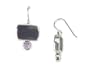 Sterling Silver, Amethyst and Black Onyx Dangle Earrings