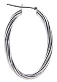 Italian Hoop, Twisted Tube,Oval Shape