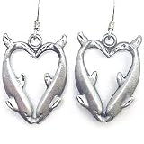 Earth Spirit Earrings - Dolphin Heart - Earth Spirit Earrings - Dolphin Heart