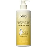 Babo Botanicals Moisturizing Baby Shampoo and Wash Oatmilk Calendula, 16 Ounce - Natural, Sensitive or Dry Skin, Cradle Cap, Eczema, Organic Baby, Pure