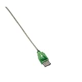 Hama USB-Verlängerungskabel Flash-Light green (USB-A <-> USB-A-Kupplung), 1,8m, mit farbiger Leuchtdiode in den Steckern