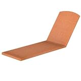 Polywood Outdoor Furniture Nautical Stackable Chaise Lounge with Arms - Full Cushion - Chili Sunbrella
