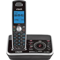 Vtech DECT 6.0 Black/White Expandable Cordless Phone with Digital Answering System and Caller ID (DS6221)