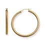 Large (L) 14k Gold Corrugated Spiral Cable Round Design 1 5/8"(40mm) Hoop Earrings, Hypo-Allergenic