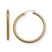 14k Gold Large (L) Corrugated Round Design 1 5/8(40mm) Hoop Earrings, Hypo-Allergenic