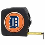 MLB Detroit Tigers 25' Black Tape Measure